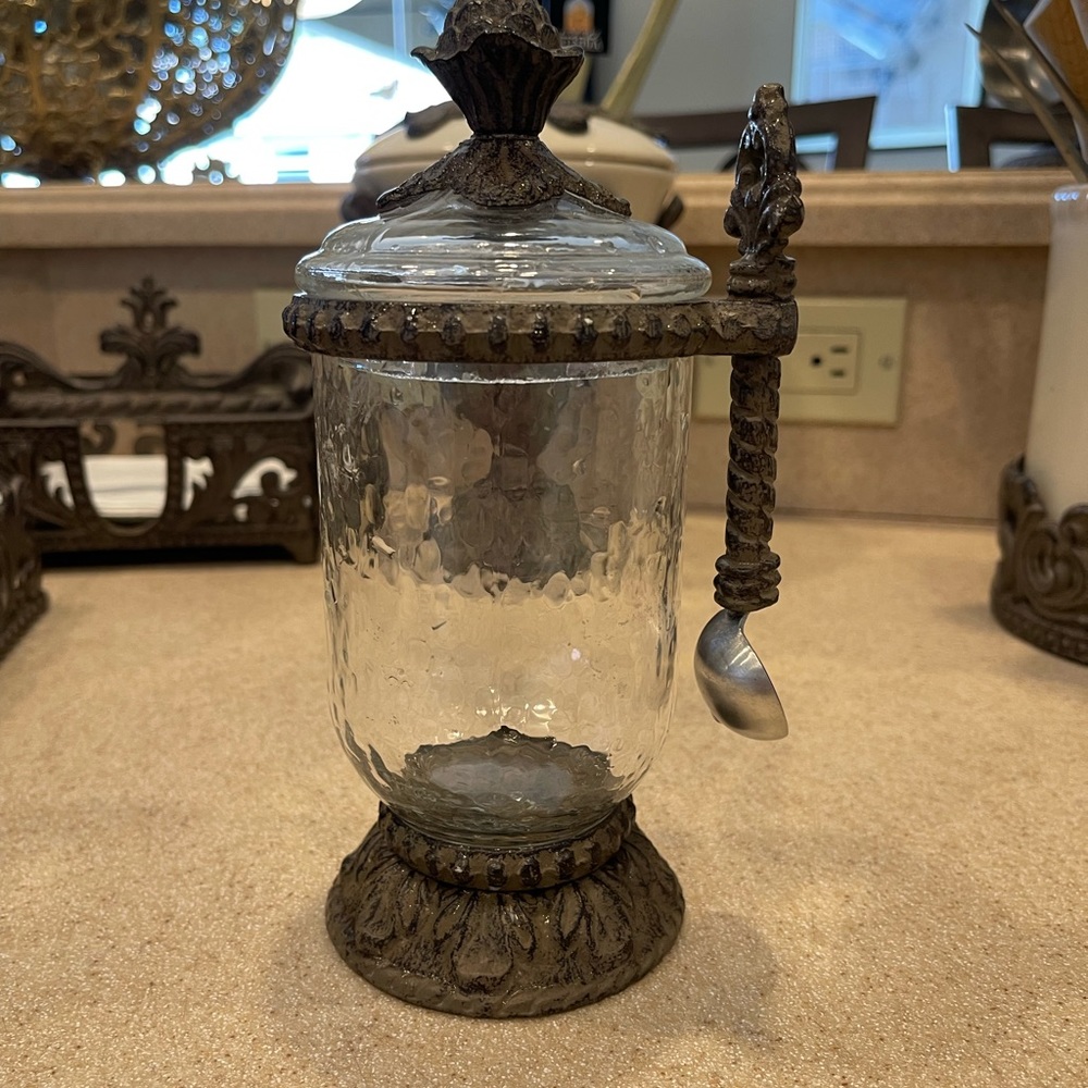 GG Collection measuring cups spoons and holder and sugar container